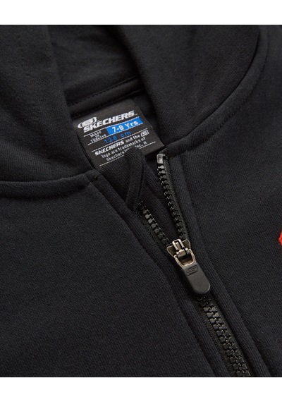 Skechers B Lw Collage Full Zıp Sweatshirt Büyük Erkek Çocuk Siyah Sweatshirt Sk2620112-3817