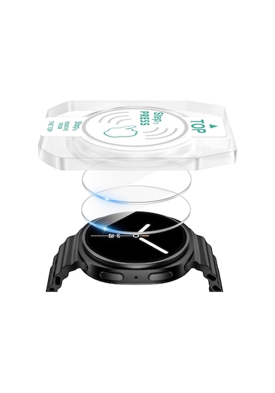 Samsung Galaxy Uyumlu Watch 8 44mm Kolay Uygulama Aparatlı Cam Ekran Koruyucu