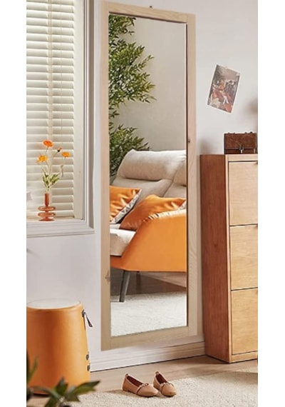 Mirrorss Doğal Ahşap Duvar Hol Ayna 121 x 37 CM Ahşap