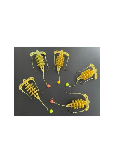 Tr Sazan Yaylı Hazır Takım 3 Iğneli Plastik Hamur Yaylı Rig Takım 5 Adet Genel