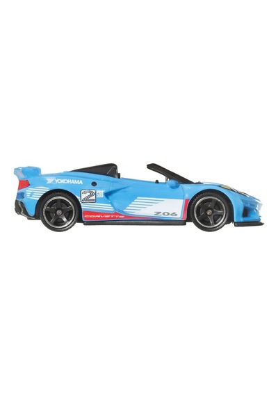 Matchbox 2023 Chevy Corvette Z06 Convertible - Exclusive Themed Mavi-beyaz 1/64 Diecast Model Araba Çok Renkli
