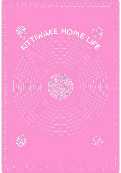Pembe Silikon Hamur Açma Matı 45x65 Cm Ölçülü Kaymaz Yapışmaz Profesyonel Yoğurma Matı