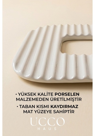 Porselen Nihale Çaydanlık Demlik Tencere Bardak Altlığı 18 Cm Isıya Dayanıklı Sunumluk Beyaz Nihale