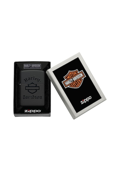 Zippo Harley Davidson Black Logo Dizayn Çakmak Siyah