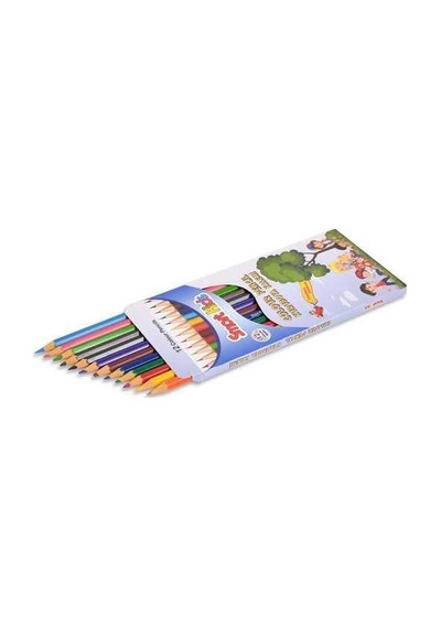 Kids/ 12 Li Uzun Kuru Boya Çok Renkli