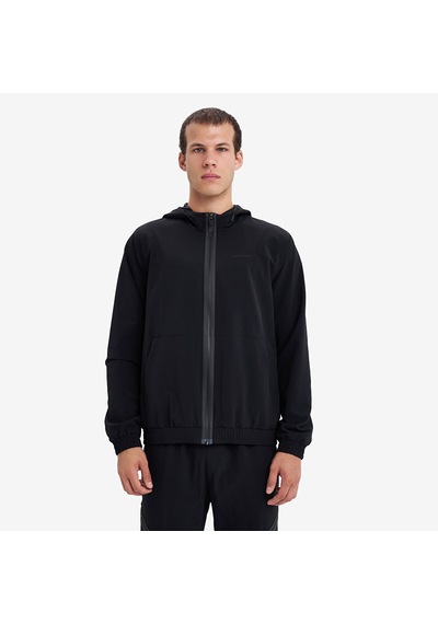Lescon Siyah Erkek Fermuarlı Kapüşonlu Sweatshirt 26n-1102