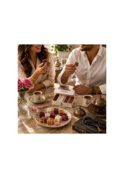 Karışık Duble Antep Fıstıklı/fındıklı Lokum 250 Gr %100 Pancar Şekeri Glikoz İçermez - 886042675