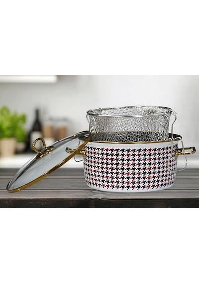 Forte Red Emaye Kızartma Tenceresi 22 Cm 12v