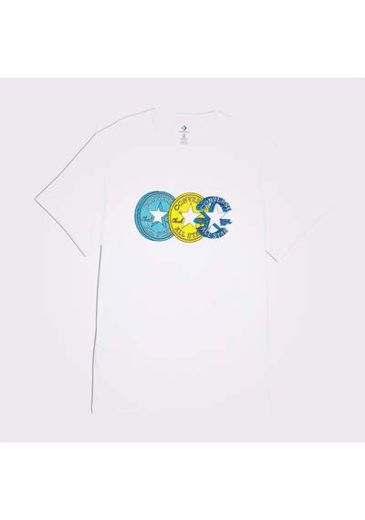 Converse Chuck Taylor Distorted Erkek Beyaz T-shirt