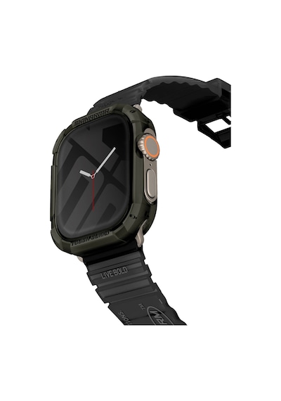Watch Ultra Uyumlu 49mm Skinarma Kurono Buzlu Tasarım Sert Pc Kasa Koruyucu Haki