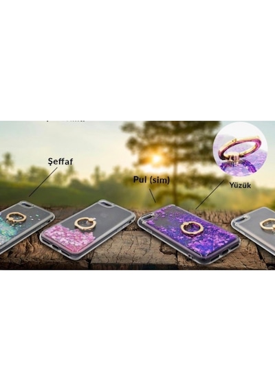 Samsung Galaxy Uyumlu A21S Sulu Simli Yüzüklü Kilif 448523182
