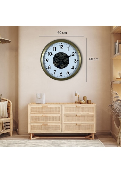 Eskitme 60 Cm Çarklı Klasik Duvar Saati Diğer