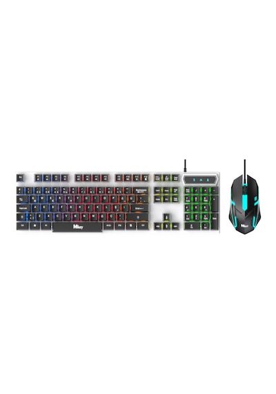 Mkey MK-111 LED Kablolu Oyuncu Klavye Mouse Set
