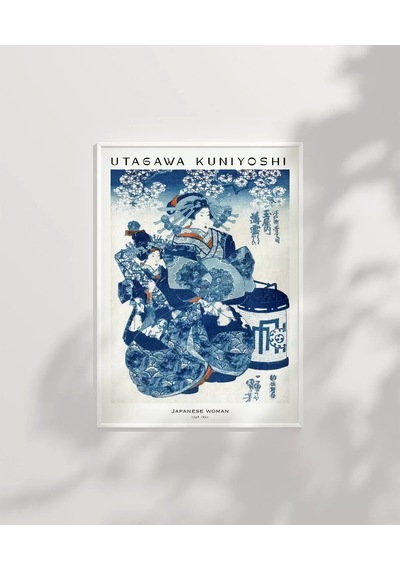 Çerçevesiz Poster Utagawa Kuniyoshi Japon Kadın
