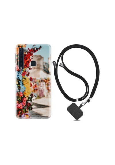Samsung Uyumlu Galaxy A9 2018 Kilif Ipli Askili Gerçek Çiçekler 1743 529063522