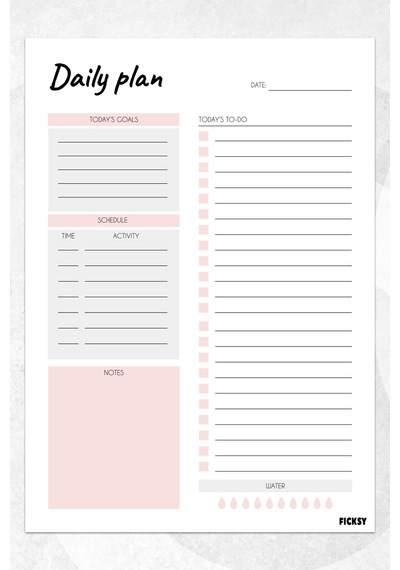 Günlük Planlayıcı - A4 Ebat Yapılacaklar - 30 Yaprak - Daily Planner Diğer
