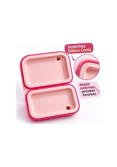 Titiz Çelik Beslenme Kabı Ve 600 Ml Çelik Termos Matara Seti Pembe Unicorn & Su Perisi 2 Li Okul Seti Çok Renkli