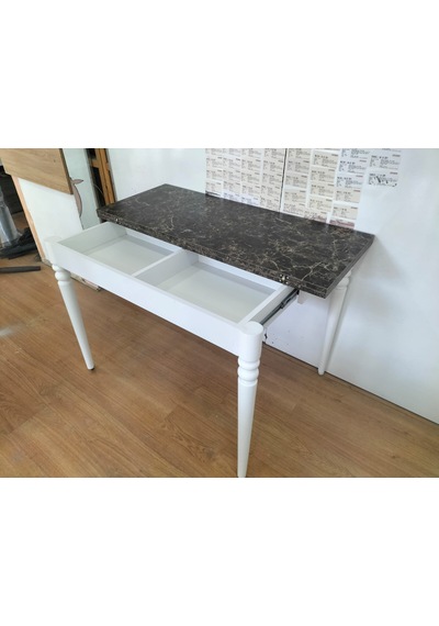 110x45 Katlanır Mutfak Masası Mermer Desen