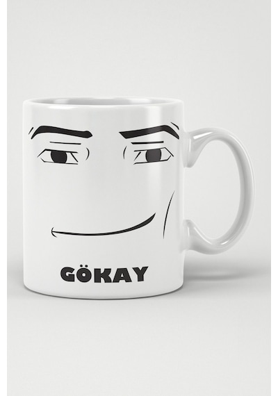 Roblox Face Yüz Baskılı Kişiselleştirilebilir Kupa Bardak Beyaz