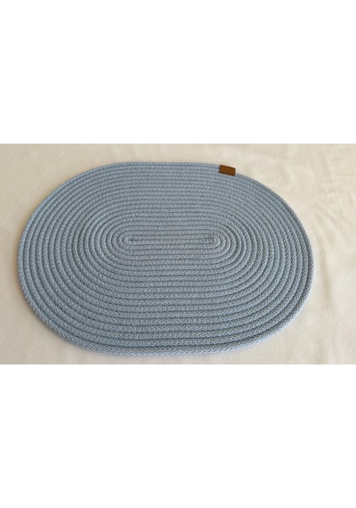 Jüt Amerikan Servis Sofra Altlığı, Masa Dekoru Supla Oval 30x40 8li Açık Mavi