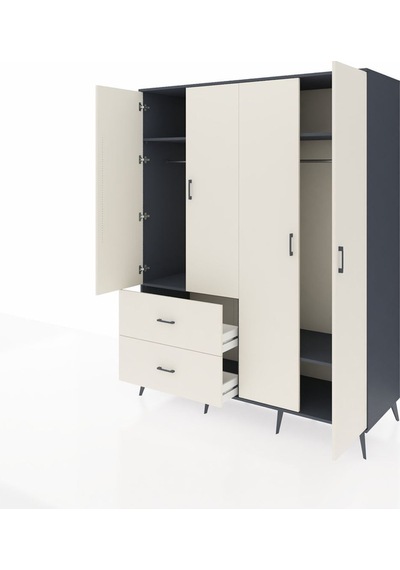 Kronos Gardrop 4 Raflı 2 Çekmeceli 2 Askılı 176x59x221 Antrasit-aytaşı Aytaşı Kronos Gardrop 4 Raflı 2 Çekmeceli 2 Askılı 176x59x221 Antrasit-aytaşı Aytaşı