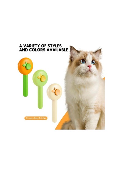 Otomatik Temizlenen Metal Dişli Kedi Ve Köpek Fırçası Portakal 18 Cm