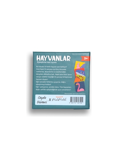 Melimelek Hayvanlar Eşleştirme Kartları