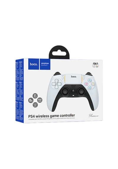 Hoco. GA1 Phoenix Çoklu Platform Uyumlu PS4 Ve PC Kablosuz Oyun Kolu Beyaz