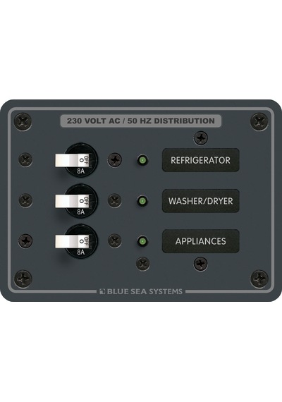 Blue Sea Systems 230V AC Sigorta Paneli 3 Pozisyonlu 8158