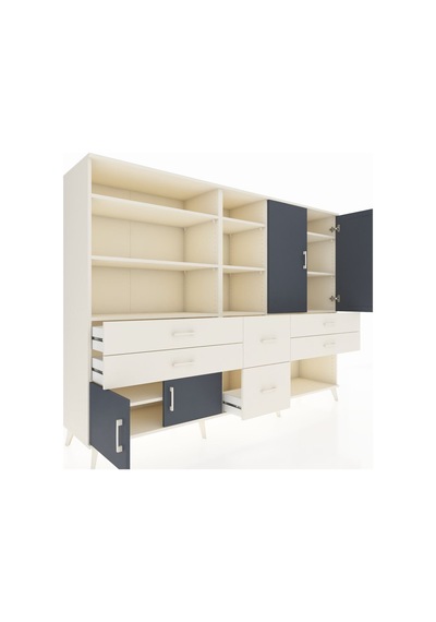 Hyperion Dolap 10 Raflı 6 Çekmeceli 4 Kapaklı 220x44x163 Aytaşı-a Aytaşı-antrasit/aytaşı Hyperion Dolap 10 Raflı 6 Çekmeceli 4 Kapaklı 220x44x163 Aytaşı-a Aytaşı-antrasit/aytaşı