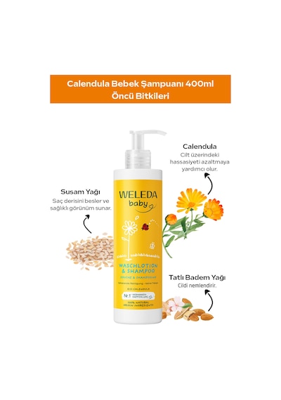 Weleda Calendula Özlü Organik Saç ve Vücut Şampuanı 400ml