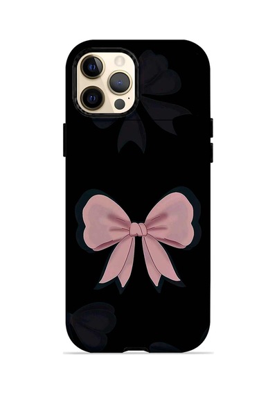 Velvoria Valestra Midnight Pink Bow Apple iPhone Uyumlu 12 Pro Max Magsafe Koruma Kılıfı Valestra Magline - Midnight Pink Bow