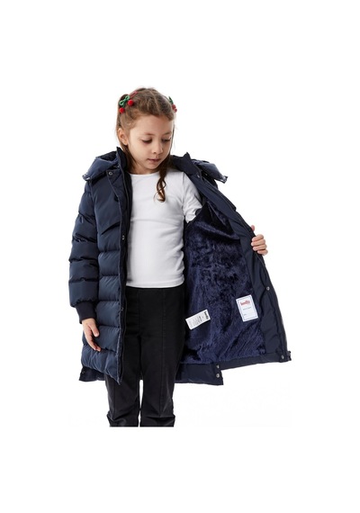 Benitto Kids Kız Çocuk Kapüşonlu Kışlık Şişme Mont 51356 Lacivert