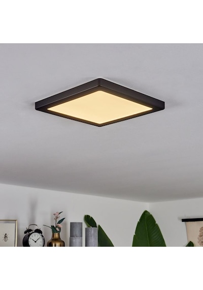 24 Watt Günışığı Ledli Çok Kaliteli Sıva Üstü Tavan Armatür 22 X 22 Cm Kare Sıva Üstü Tavan Armatürü Siyah
