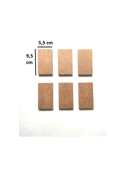 6'lı Mini Magnet Altı/boyanabilir Magnetik/çok Amaçlı Mini Ahşap Plaka 9,5 X 5,5 Cm, Naturel, Tek Ebat