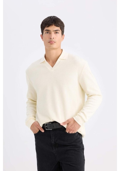 DeFacto Regular Fit Polo Yaka Sweatshirt D7448AX25SPER235