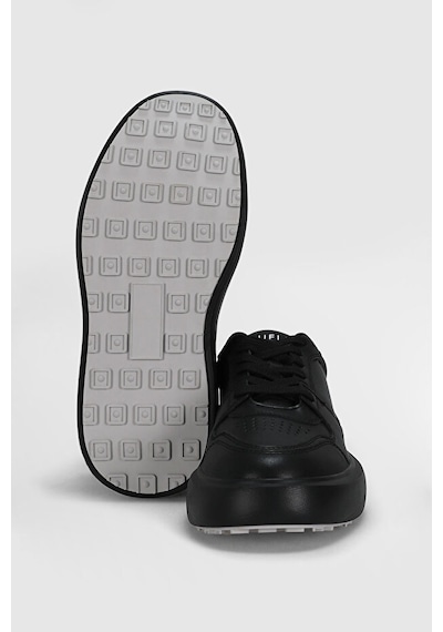 Lufian Mateas Erkek Deri Sneaker Ayakkabı Siyah Beyaz