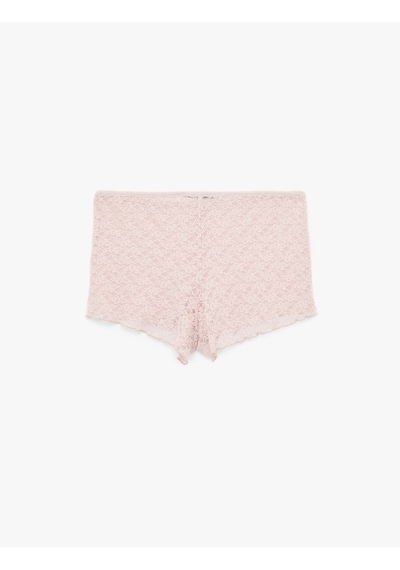 Koton Dantelli Mini Şort Pijama Altı Pembe 5slk80027mk Gül