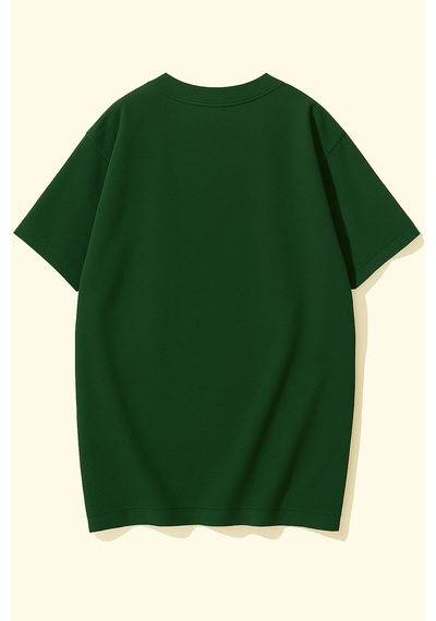Uyguntarz Unisex İstiridye Kabuk Tasarım Basklı Tshirt Yeşil