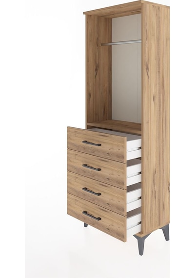 Arges Dolap Tek Raflı 4 Çekmeceli Tek Askılı 60x30x163 Çam-çam Atlas Çam Arges Dolap Tek Raflı 4 Çekmeceli Tek Askılı 60x30x163 Çam-çam Atlas Çam