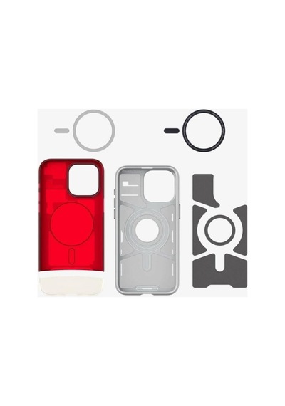 Spigen İphone 15 Pro İle Uyumlu Kılıf Classic C1 İmac G3 Desing Magfit Magsafe Uyumlu Ruby Kırmızı