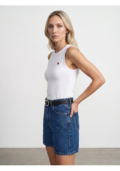 Dilvin 21259 Bisiklet Yaka Top-beyaz