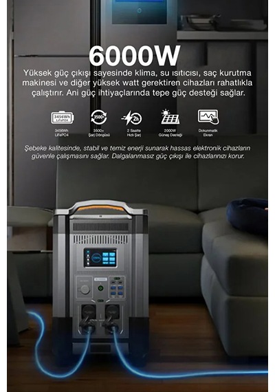 6000w Taşınabilir Güç İstasyonu