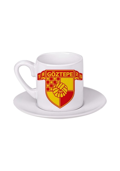 Göztepe Spor Türk Kahvesi Fincanı Beyaz