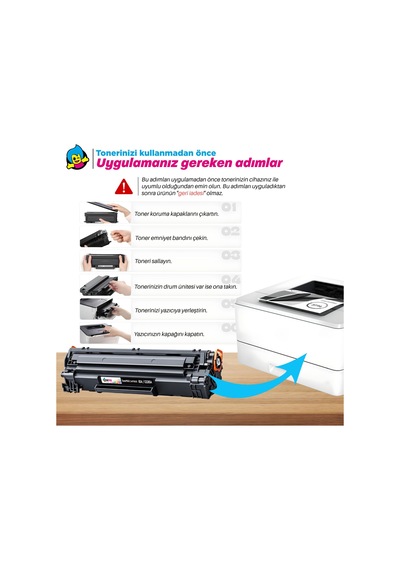 Hp Laserjet Pro M1132 Mfp Uyumlu,  Toner Çipli Ce285a 2'li 1.600 Sayfa