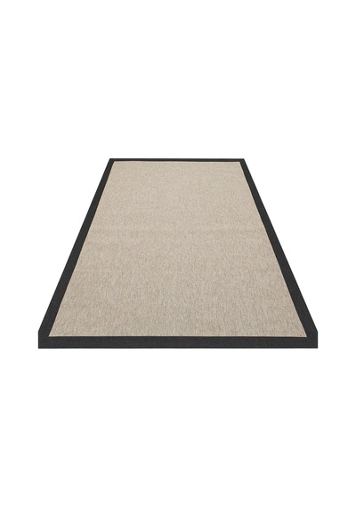 Bespoky Modern Düz Koridor Halısı Kilim Ekru - Vizon Kahve