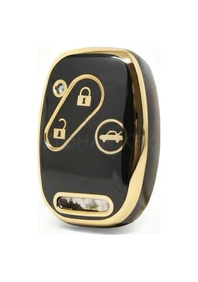 Autohan Keys Honda Civic Fd6, Crv, Accord 3 Buton Nano Anahtarlık Kılıfı, Gri Ve Gold Renk, Pre Standart