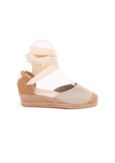 Star Tombis Gerçek Elişi Bej Hasır Jüt Bileğe Bağlı Ipli Günlük Kadın Espadril Handmade Bej