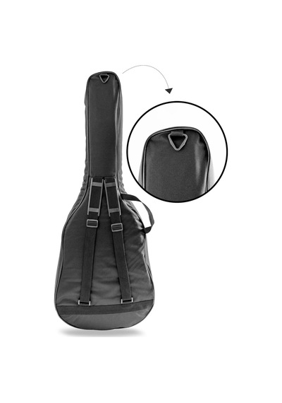 Profesyonel Su Geçirmez, 20 Mm Pedli Soft Case Akustik Gitar Kılıfı - Ahşap Pena Kolye Hediye