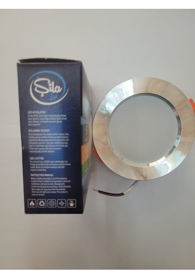 Şila 5 Watt Krom Kasa Beyaz Işık Led Spot 6500k 6 Adet